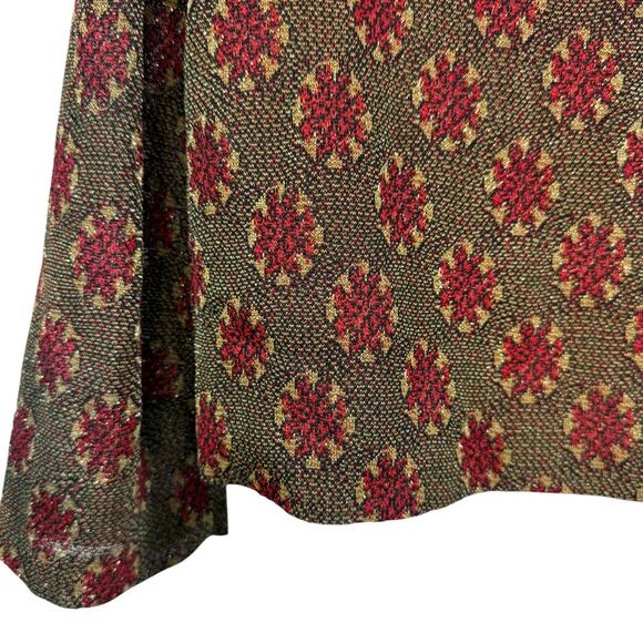 Unbranded Vintage Red Gold Metallic Cropped Bolero Jacket 1960s Lined sz S / M - Picture 12 of 15